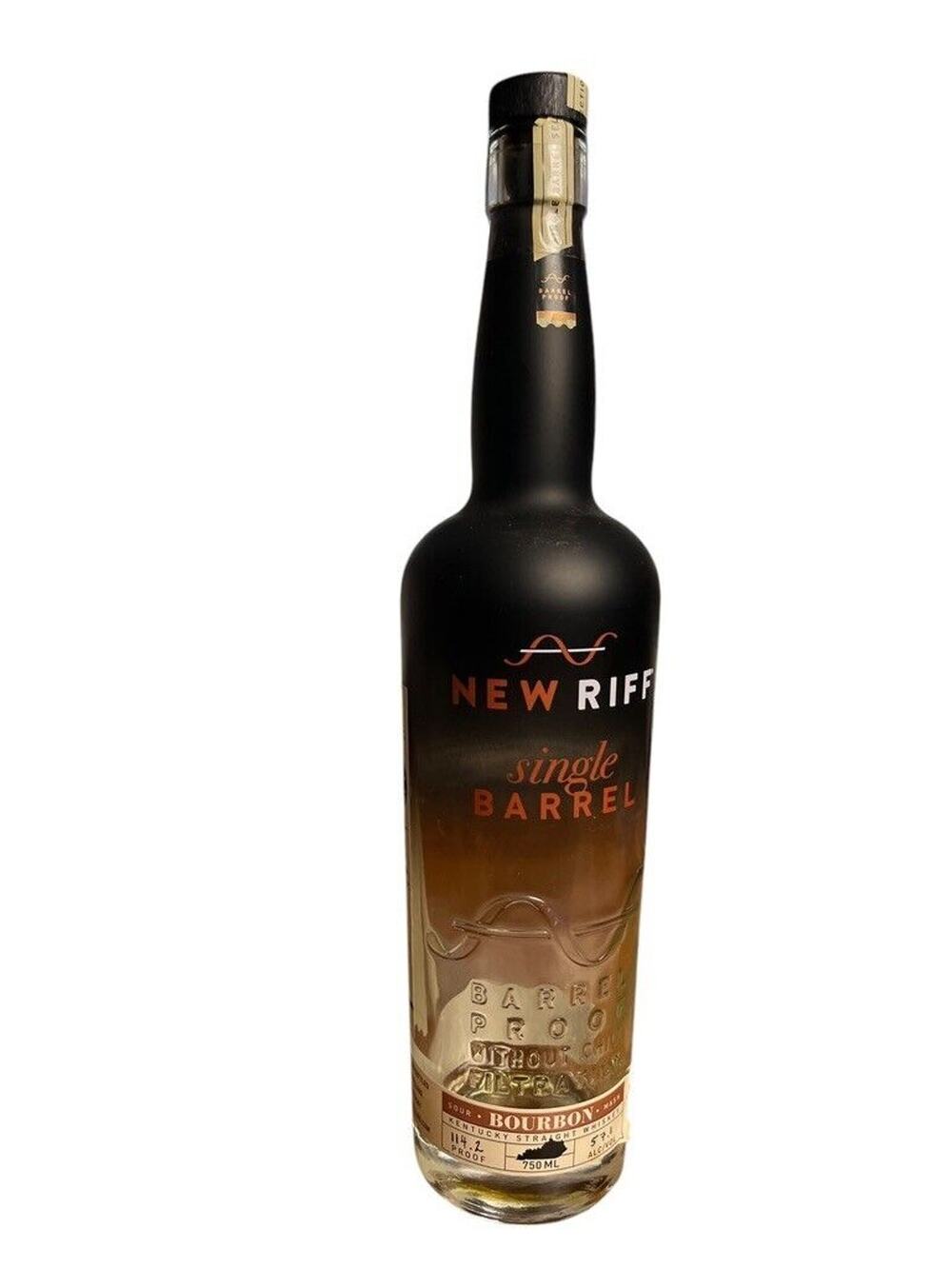 New Riff Single Barrell Empty Bottle Bourbon Whiskey 750ML Collector Man Cave